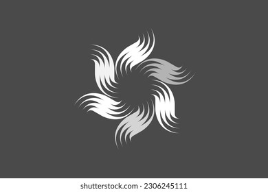 Illustration vector graphic of round modern flower. Good for decoration or logo