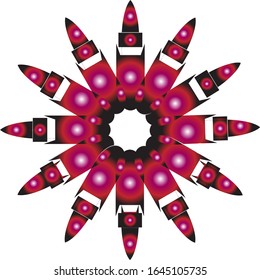 illustration vector graphic of Round ornament in 3D on white background