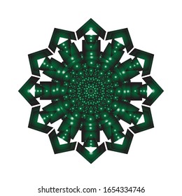 illustration vector graphic of Round ornament in 3D on white background. fit for logo, icon or symbol, etc