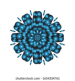 ilustración vectorial de ornamento redondo en 3D sobre fondo blanco.  para el logotipo, icono o símbolo, etc