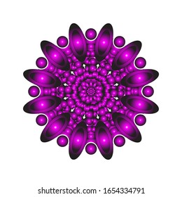 ilustración vectorial de ornamento redondo en 3D sobre fondo blanco.  para el logotipo, icono o símbolo, etc