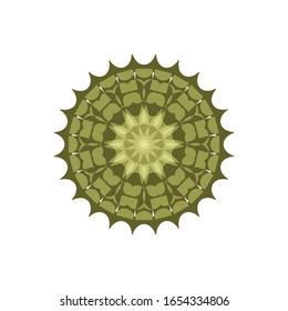ilustración vectorial de ornamento redondo en 3D sobre fondo blanco.  para el logotipo, icono o símbolo, etc