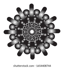 illustration vector graphic of Round ornament in 3D on white background. fit for logo, icon or symbol, etc 