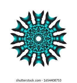 illustration vector graphic of Round ornament in 3D on white background. fit for logo, icon or symbol, etc 