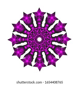 illustration vector graphic of Round ornament in 3D on white background. fit for logo, icon or symbol, etc 