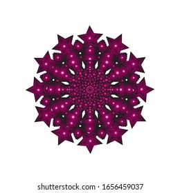 illustration vector graphic of Round ornament in 3D on white background. Geometric Mandala Design. fit for logo, icon or symbol, etc