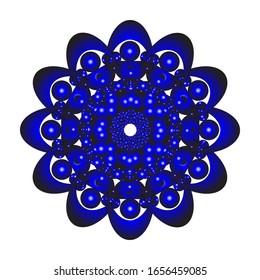 illustration vector graphic of Round ornament in 3D on white background. Geometric Mandala Design. fit for logo, icon or symbol, etc