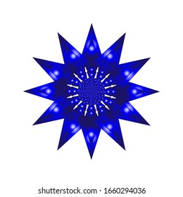 ilustración vectorial de ornamento redondo en 3D sobre fondo blanco. Diseño de Mandala geométrica. para el logotipo, icono o símbolo, etc