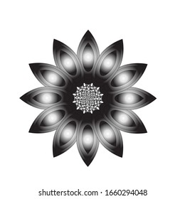 illustration vector graphic of Round ornament in 3D on white background. Geometric Mandala Design. fit for logo, icon or symbol, etc