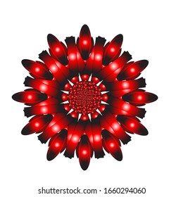 illustration vector graphic of Round ornament in 3D on white background. Geometric Mandala Design. fit for logo, icon or symbol, etc