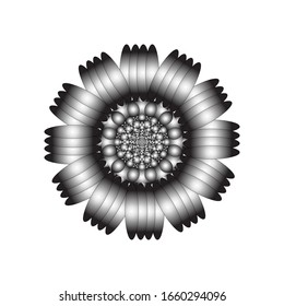 illustration vector graphic of Round ornament in 3D on white background. Geometric Mandala Design. fit for logo, icon or symbol, etc