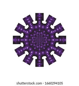 illustration vector graphic of Round ornament in 3D on white background. Geometric Mandala Design. fit for logo, icon or symbol, etc