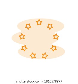 Illustration Vektorgrafik des Rundsternsymbol. Geeignet für die Bewertung, Auszeichnung, Dekoration usw.