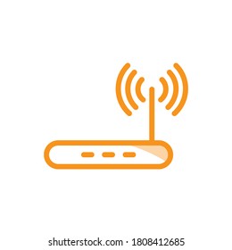 Ilustración Vector gráfico del icono del router. Apto para conexión inalámbrica, red, acceso, oficina, comunicación, etc.