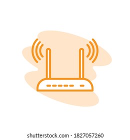 Illustration Vector graphic of router icon. Fit for wireless, internet, network, switch hub etc.