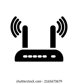 Ilustración Gráfica vectorial del icono del router