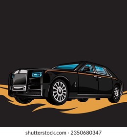 Illustration vector graphic of royal car