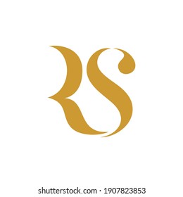 Illustration vector graphic of RS letter icon logo template design  
