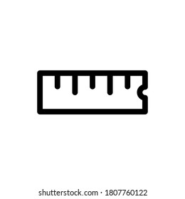 Ilustración Vector gráfico del icono Regla. Apto para geometría, longitud, herramienta, educación, estudio, etc.