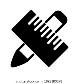 Ilustración Gráfico vectorial del icono de regla