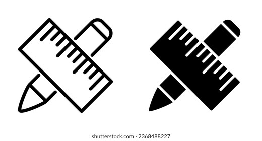 Ilustración Gráfico vectorial del icono Regla