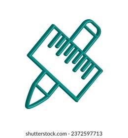 Illustration Vector Graphic of Ruler icon