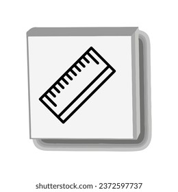 Illustration Vector Graphic of Ruler icon