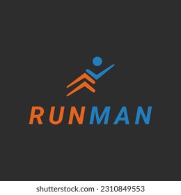 Illustration Vector Graphic Run Man Sport Logo Design Idea