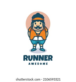 Ilustración vectorial gráfico de Runner, bueno para el diseño del logotipo