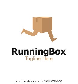 Illustration Vector Graphic of Running Box Logo. Perfect to use for Technology Company