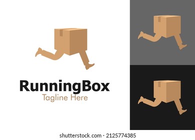 Illustration Vector Graphic of Running Box Logo. Perfect to use for Technology Company