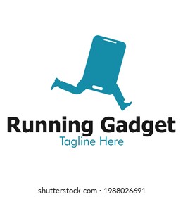 Illustration Vector Graphic of Running Gadget Logo. Perfect to use for Technology Company