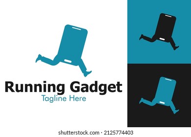 Illustration Vector Graphic of Running Gadget Logo. Perfect to use for Technology Company