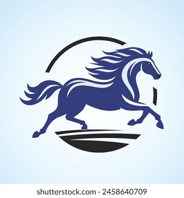 Illustration vector graphic of Running Horse Logo
