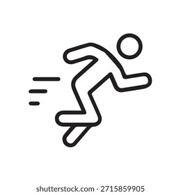 Ilustración Vector gráfico de Running Man Speed Icon