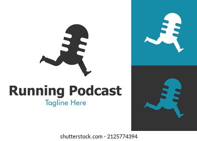 Illustration Vector Graphic of Running Podcast Logo. Perfect to use for Technology Company