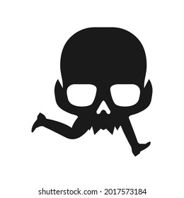 Illustration Vector Graphic of Running Skull Logo. Perfect to use for Technology Company