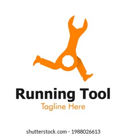 Illustration Vector Graphic of Running Tool Logo. Perfect to use for Technology Company
