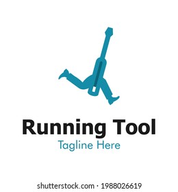 Illustration Vector Graphic of Running Tool Logo. Perfect to use for Technology Company