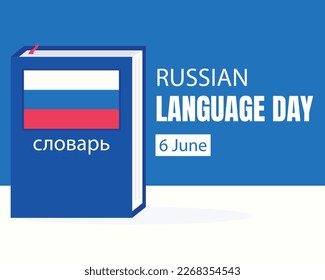 illustration vector graphic of Russian language dictionary book, perfect for international day, russian language day, celebrate, greeting card, etc.

