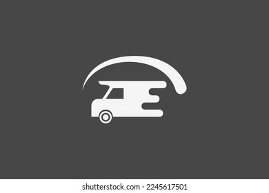 Illustration vector graphic of RV caravan car. Good for logo