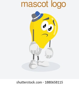 Illustration Vektorgrafik von mit traurigen Posen. Ideal für Glühbirnen-Logo, Glühbirnen-Produkt, etc.