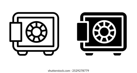 Illustration Vector graphic of safe box icon. Fit for banking, bank, business, deposit, security, money, safety etc.