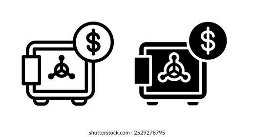 Illustration Vector graphic of safe box icon. Fit for banking, bank, business, deposit, security, money, safety etc.