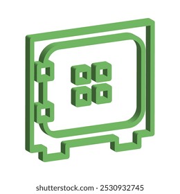 Illustration Vector graphic of safe box icon. Fit for banking, bank, business, deposit, security, money, safety etc.
