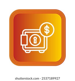 Illustration Vector graphic of safe box icon. Fit for banking, bank, business, deposit, security, money, safety etc.