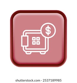 Illustration Vector graphic of safe box icon. Fit for banking, bank, business, deposit, security, money, safety etc.