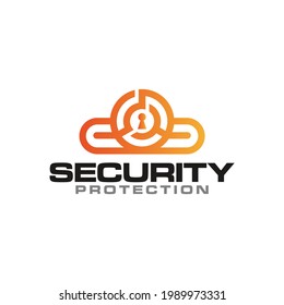 Illustration vector graphic of safe, lock, shield, and security logo design template
 