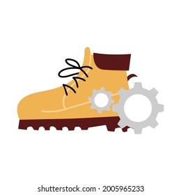 Illustration Vector Graphic of Safety Shoes Logo. Perfect to use for Fashion Company