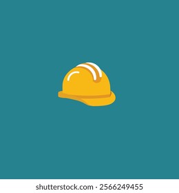 illustration vector graphic of safety yellow helmet
